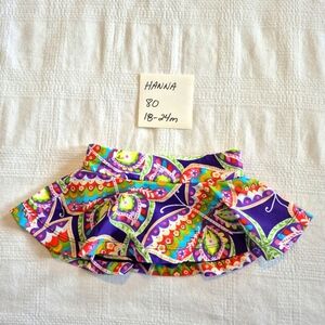 Hanna Andersson girls size 80 or 18-24 months floral skirted swim bottons